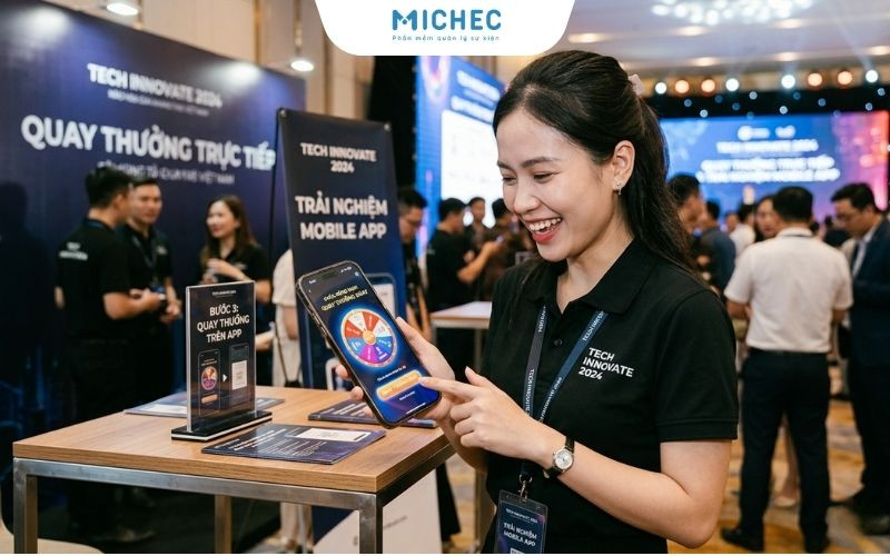 Bước 3 Khách Mời Thao Tác Quay Thưởng Trực Tiếp Trên Mobile App
