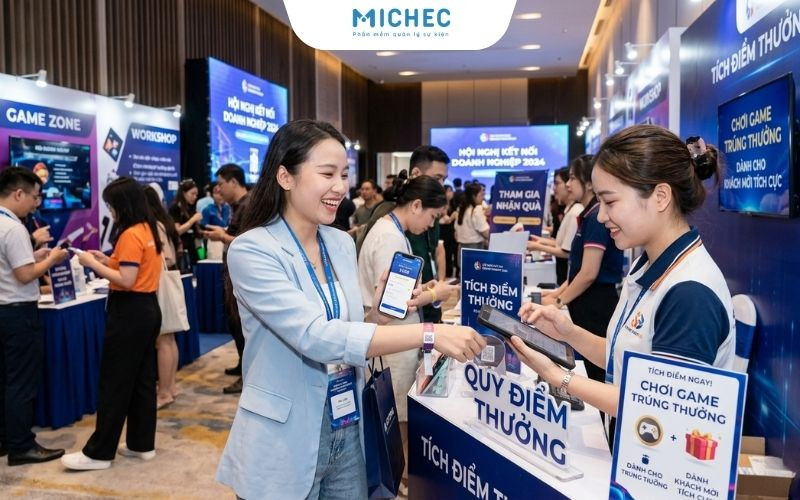 Tích điểm Thưởng Cho Khách Mời Tích Cực Tham Gia Các Gian Hànghoạt động
