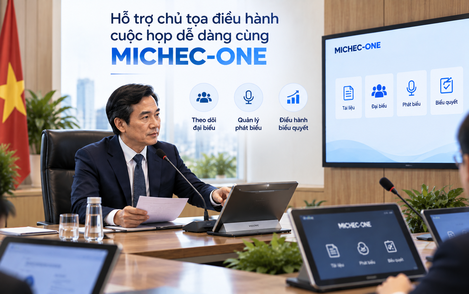 Ho Tro Chu Toa Dieu Hanh Cuoc Hop De Dang Cung Michec One
