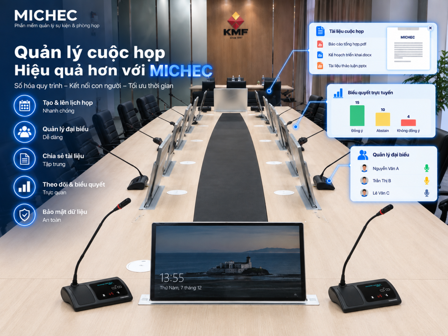 Giải Pháp Phòng Họp Không Giấy Tờ MICHEC-ONE On-Premise LAN