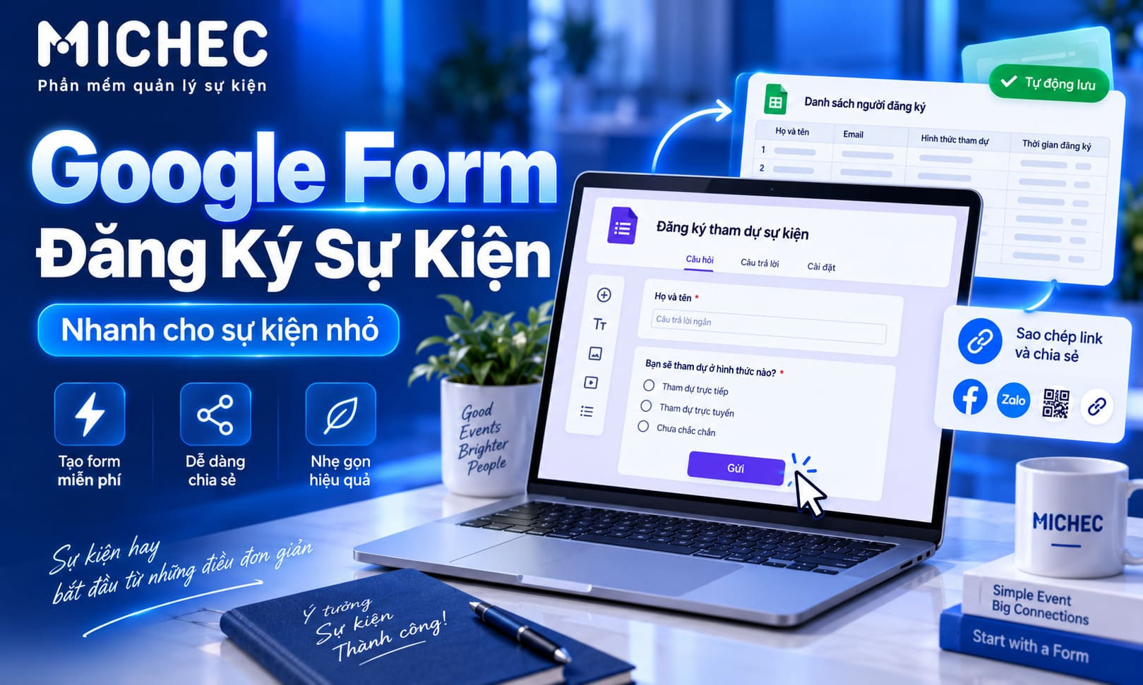 Form Đăng Ký Sự Kiện: Cách Tạo & Mẫu Chuẩn Tối Ưu 2026